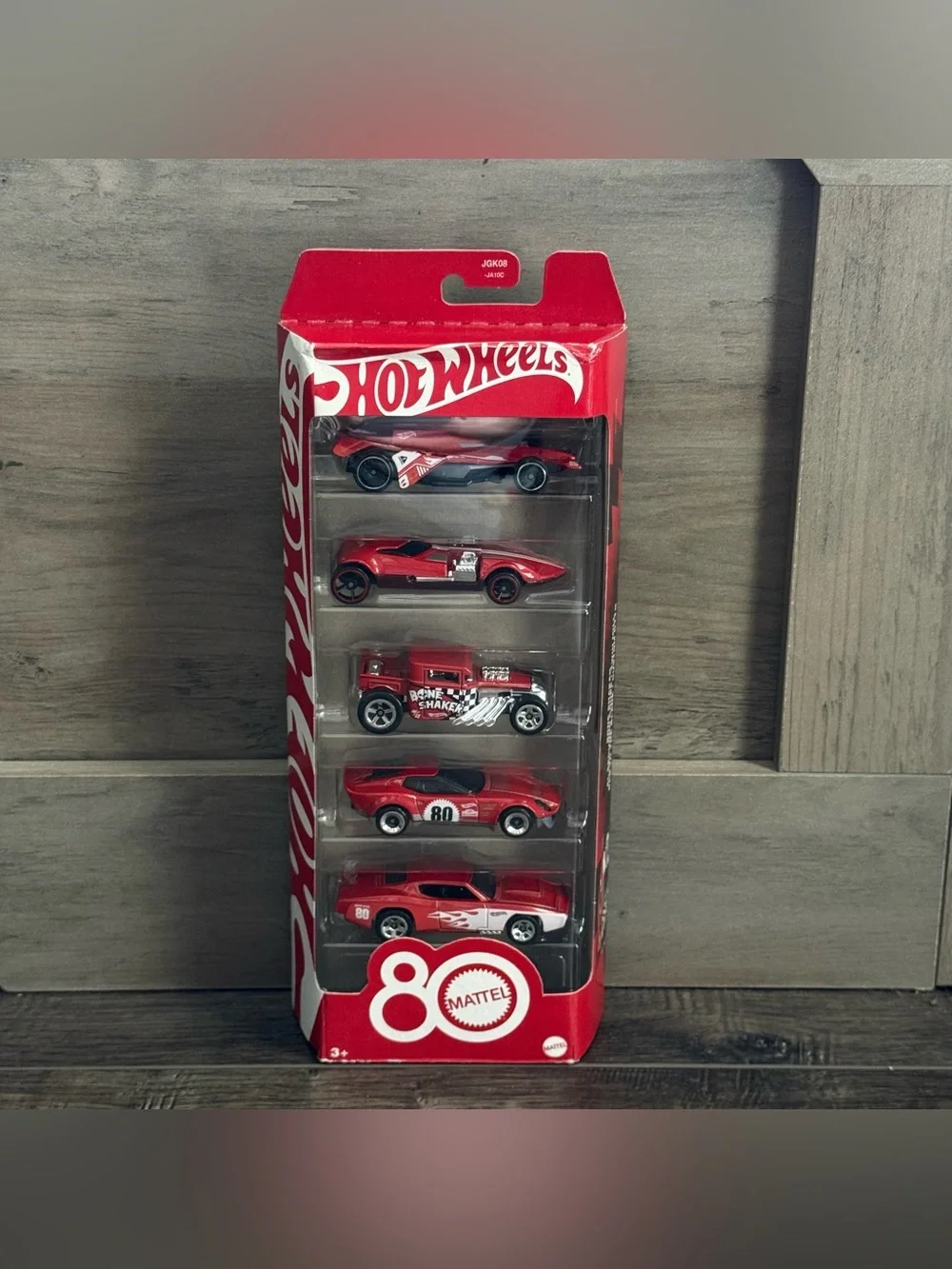 Hot Wheels Mattel 80th Anniversary Red Edition 5-Pack Die-Cast Cars Exclusive